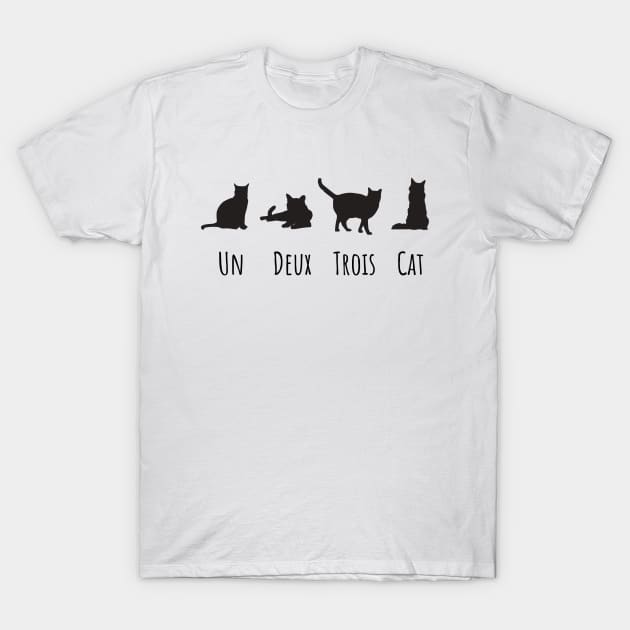 Un Deux Trois Cat T-Shirt by Sloth Station